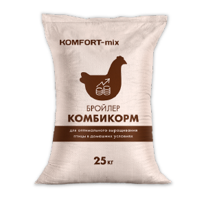 Комбикорм KOMFORT-mix для бройлеров Финишер от 26-60 дней (финиш), гранула, 25 кг