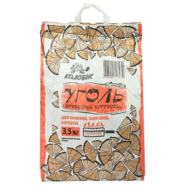 Уголь березовый Колобок-экстра 3,5 кг