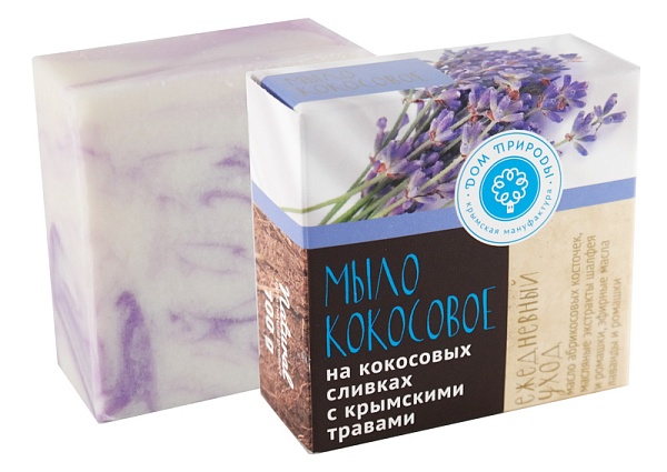 Мыло натур. на кокосовых сливках ЕЖЕДНЕВНЫЙ УХОД, 90г 