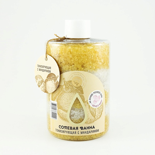 Соль морская ТОНИЗИРУЮЩАЯ С МАНДАРИНОМ, 400г